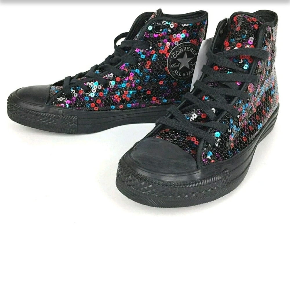 Converse Chuck Taylor Sequined Shoes Ladies 7M - Picture 2 of 8